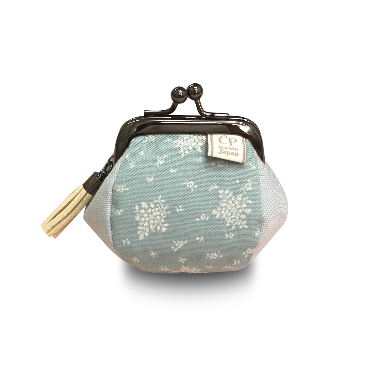 新品未使用】kawakawa がま口 財布 コインケース グレー 緑 新品未使用