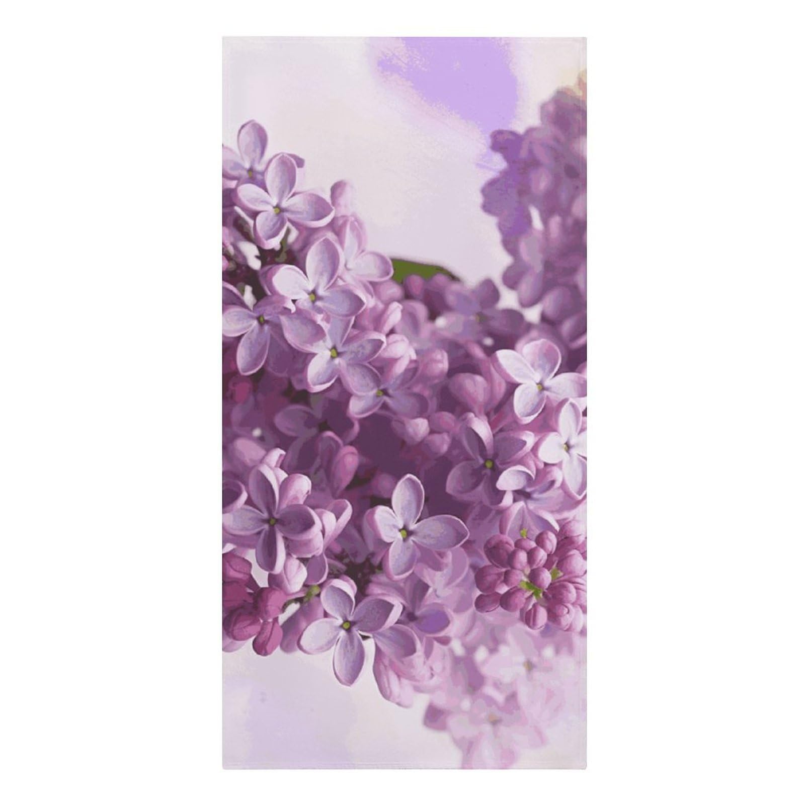 asbwuo Lilac Flowers Beach Towels Extra Large Quick Dry Absorbent