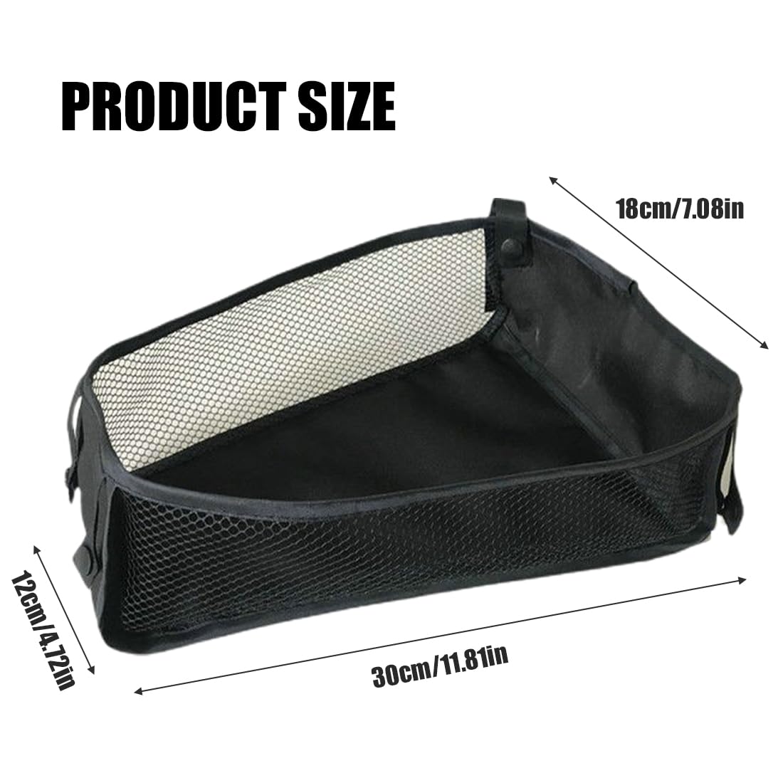 Cestino per passeggino, Resistente alla Polvere, per Passeggino, Fondo da Appendere al Fondo del Passeggino, borsa portaoggetti universale per riporre i prodotti del bambino, Nero