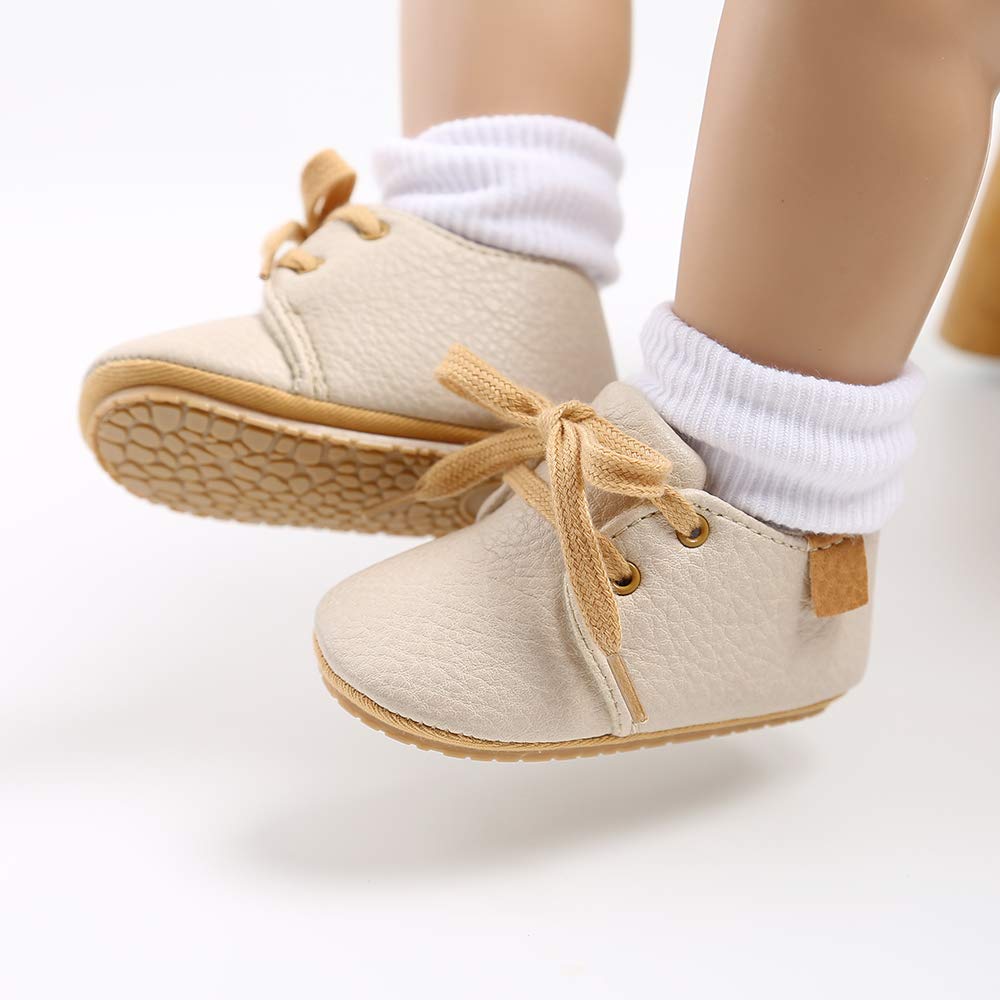 LACOFIA Sneakers per Neonato Scarpine Oxford Scarpe Primi Passi Antiscivolo per Bambino