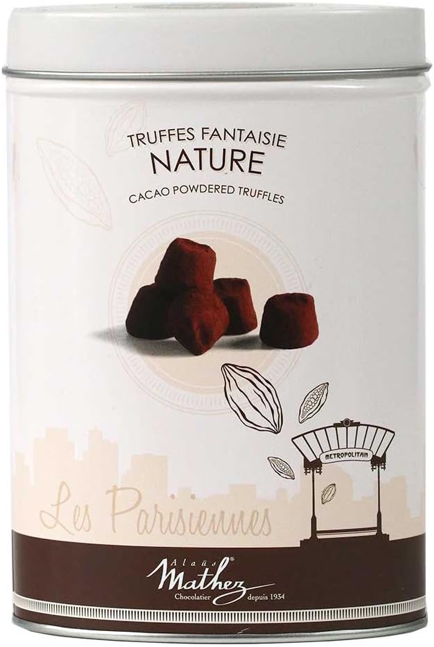 Mathez 'Les Parisiennes' French Chocolate Truffles, 7.1oz Tin