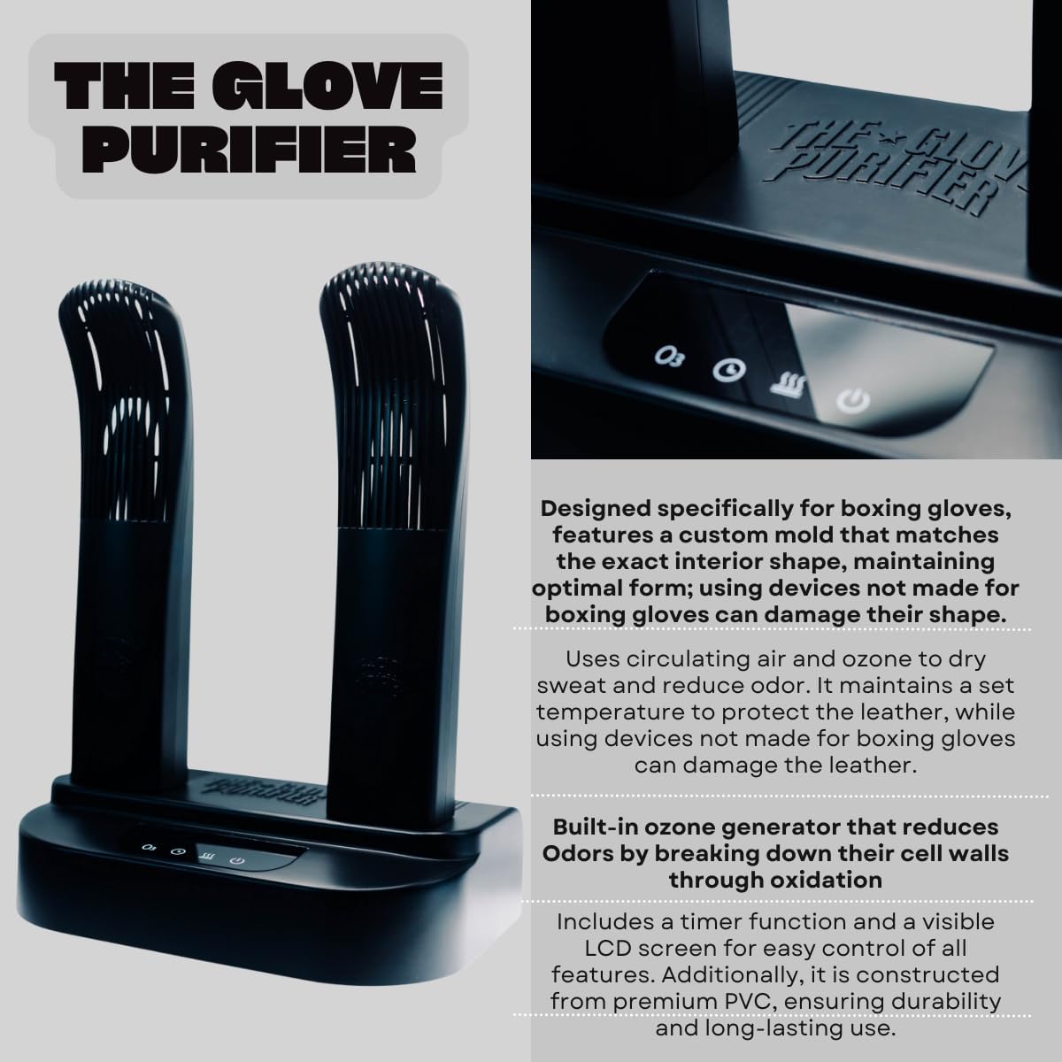 V2 – Boxing Glove Drying System with Thermal Heating, Air Treatment Cycle & Advanced Airflow for Post-Training Glove Care