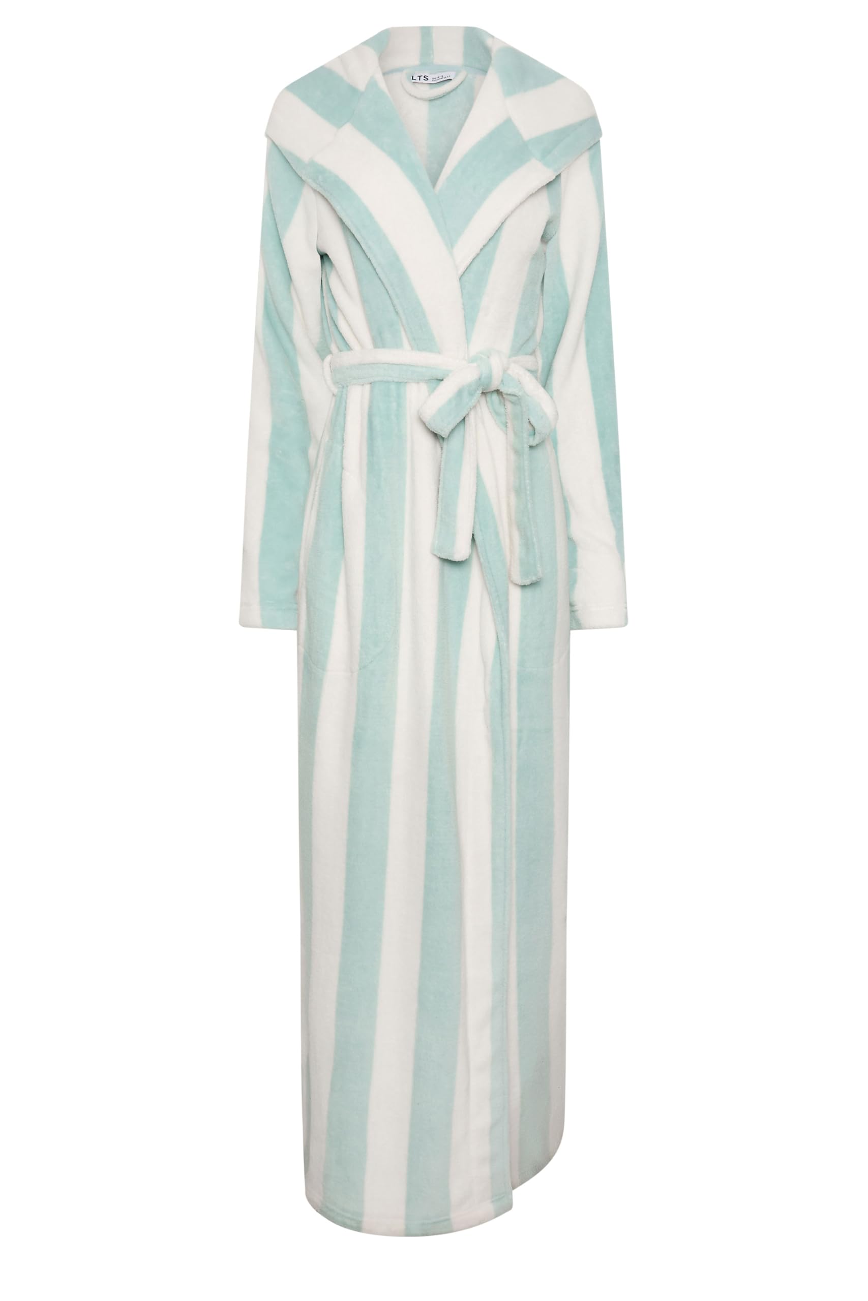 Long Tall Sally Women's Green Tall Hooded Maxi Dressing Gown In | Size: 10-12