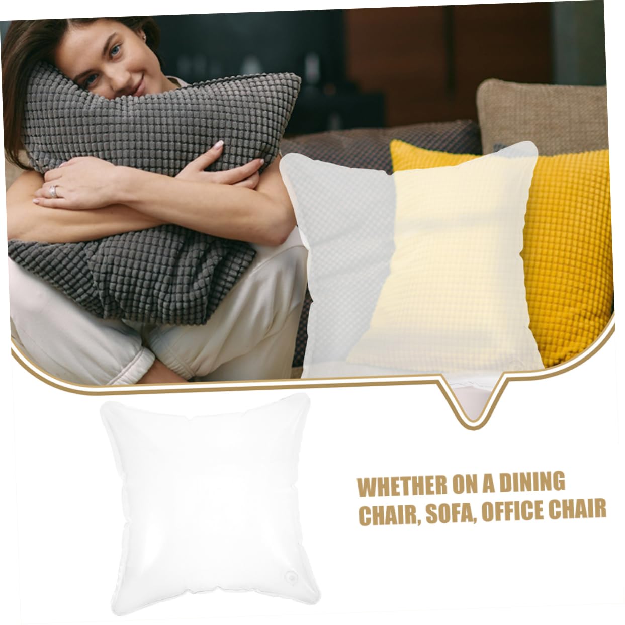 Cabilock Cuscino Gonfiabile per Viaggio Cuscino ad Aria Leggero Portatile in Pvc Ovunque