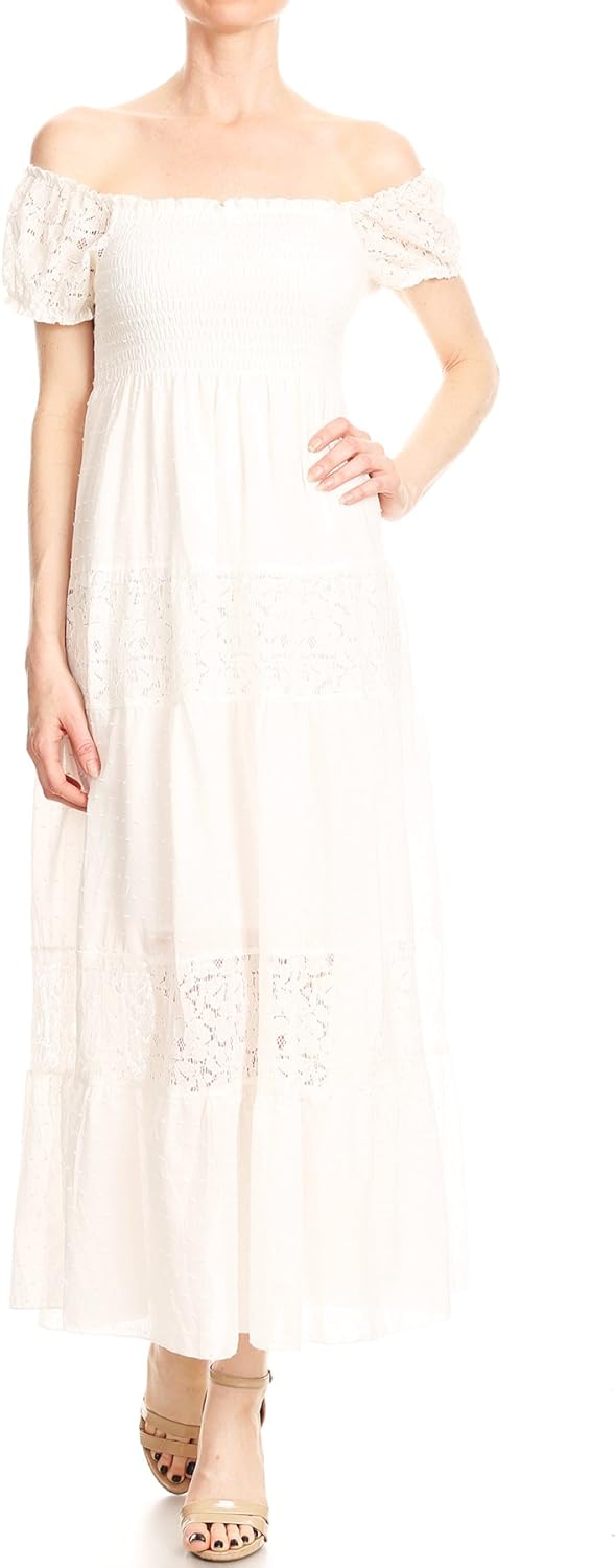 Off shoulder maxi dress amazon Clearance