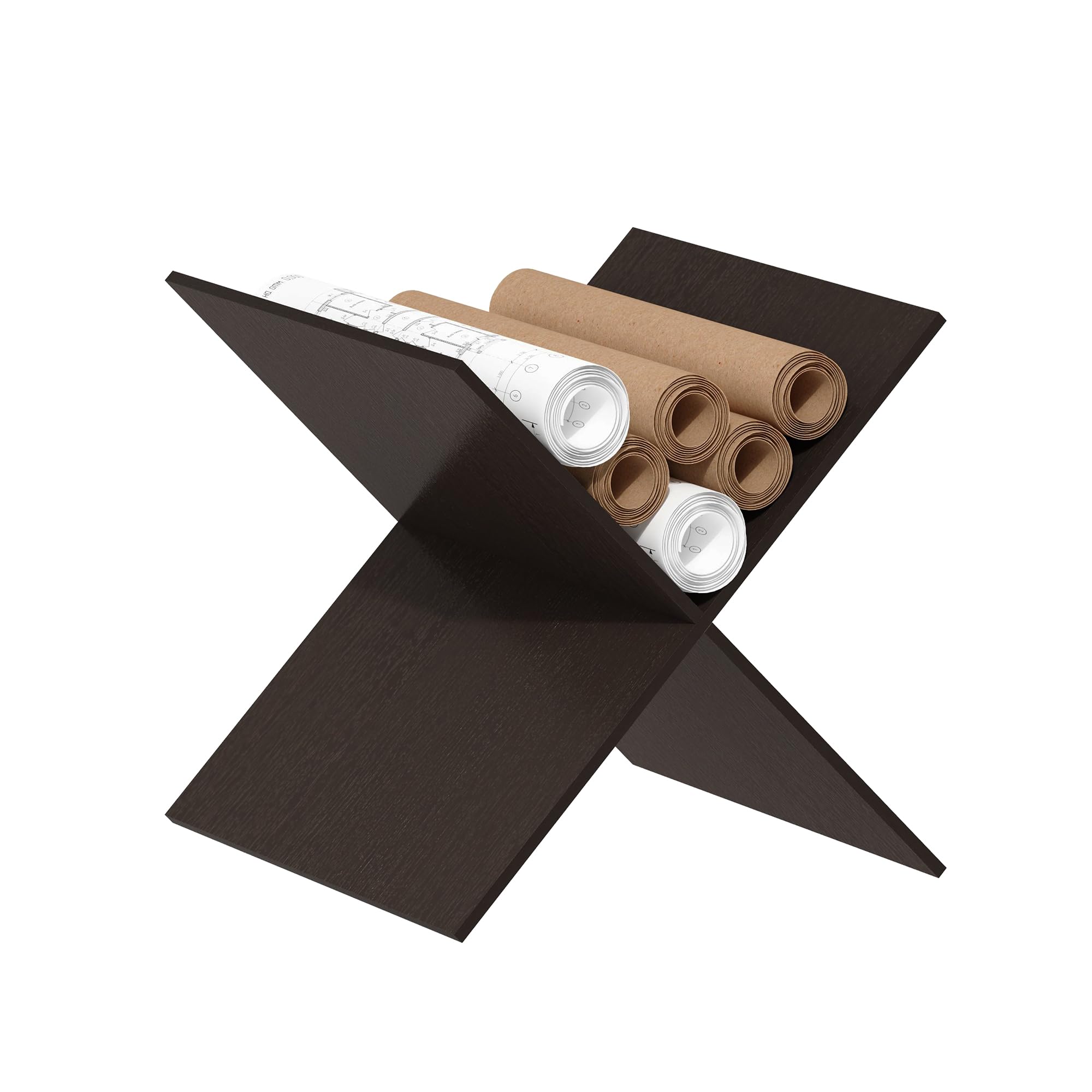 Furinno Cubicle X-Shelf Cube Insert, Cube Organizer, Dark Oak