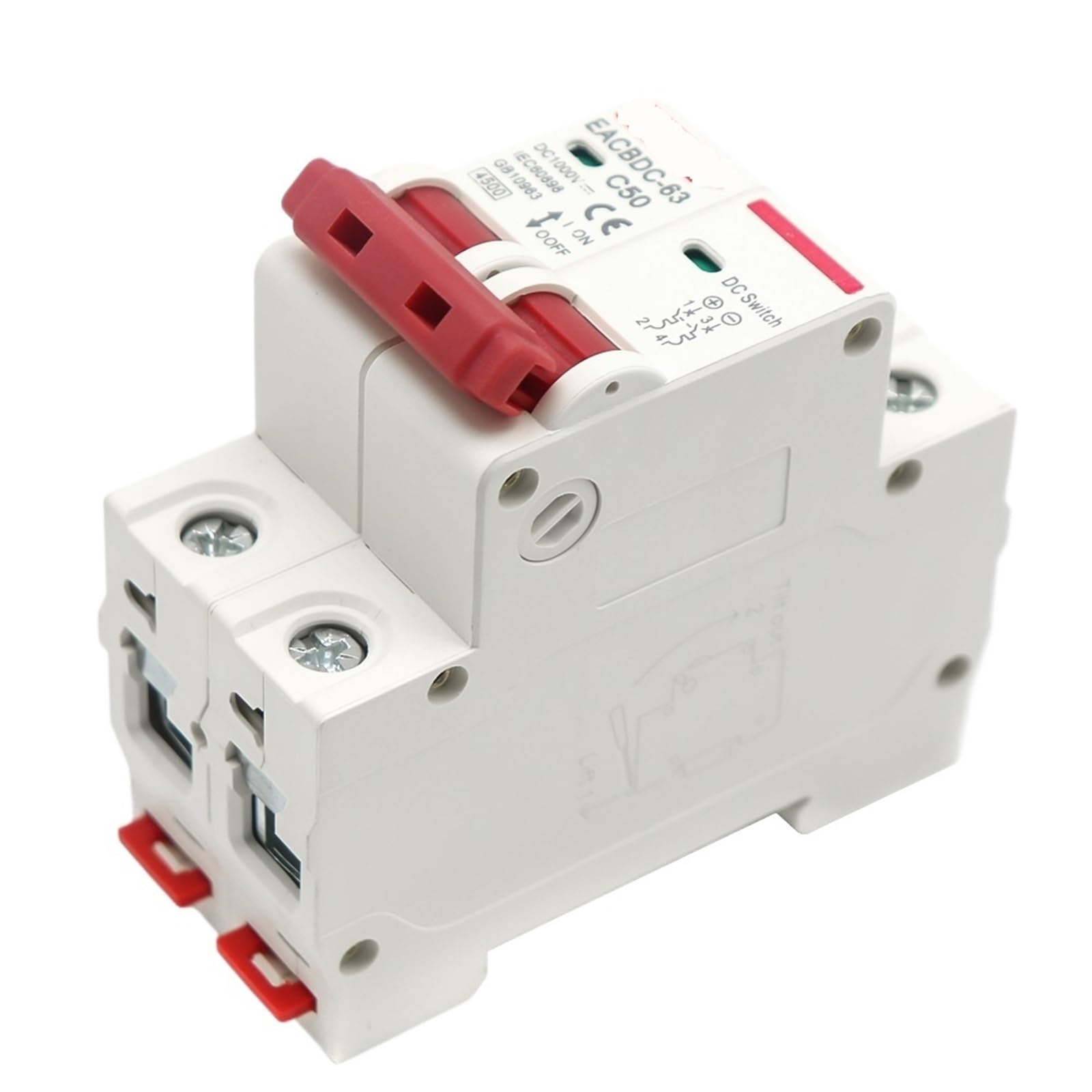 Disjoncteur Solaire 2P DC 1000V protège contre les surcharges PV