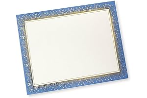 Gartner Studios Blue and Gold Foil Certificate Paper