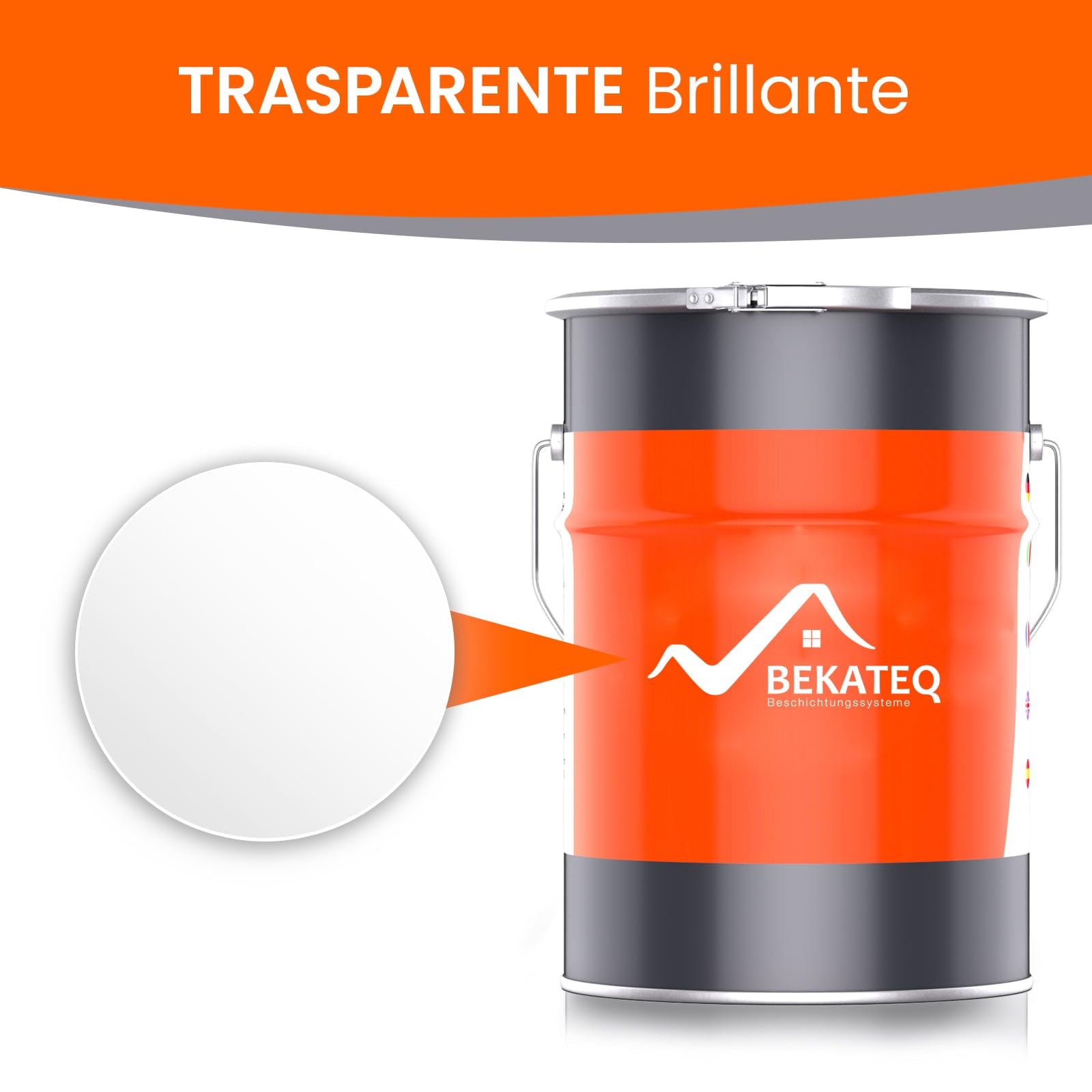 BEKATEQ 1C PU Sigillante 10kg incolore per calcestruzzo, legno, piastrelle, rivestimento epossidico, pavimentazione in pietra interni & esterni - Resistente ai raggi UV, all'acqua e al gelo - BK-635PU