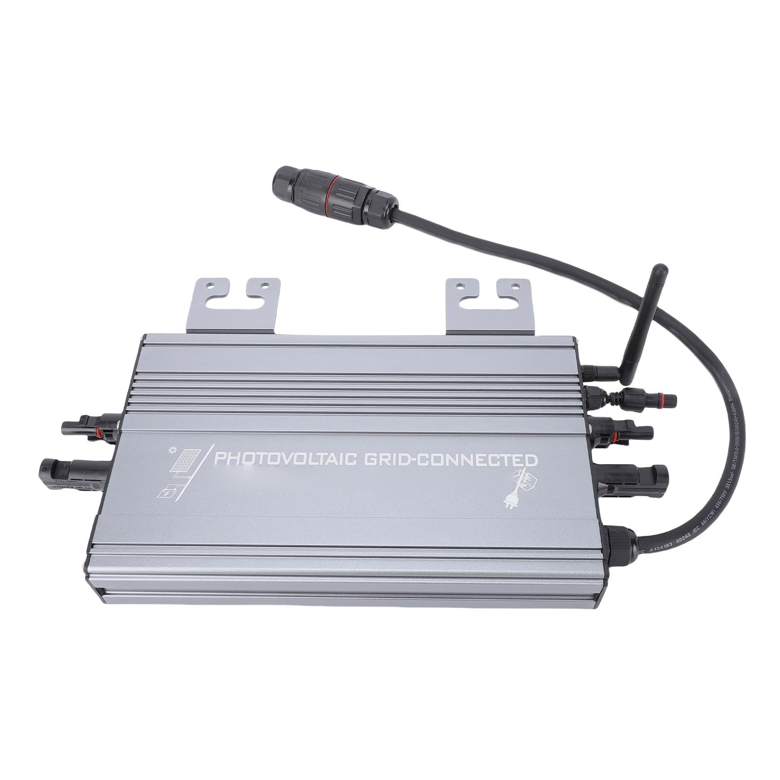 Inverter per Collegamento alla Rete da 1000 W, WiFi e Limitatore di Potenza, Inverter Solare MPPT, Ingresso 60 V CC, Uscita 1200 W, per la Casa