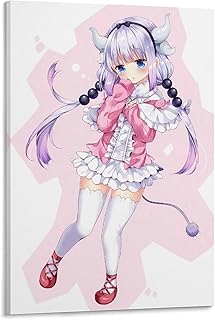SDFGH Anime Miss Kobayashi's Dragon Maid Kanna Poster Decorative Painting Canvas Wall Art Living Room Posters Gifts Bedroo...