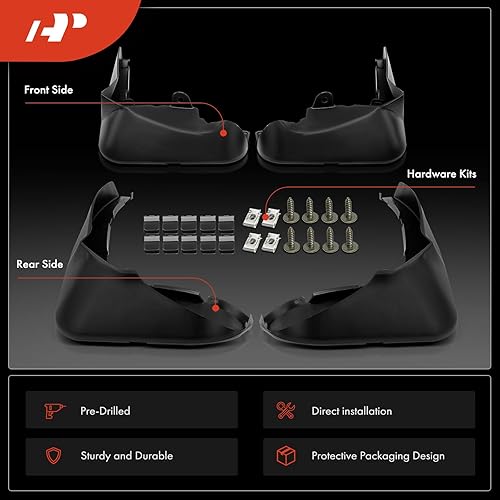 Miniatura 3 de A-Premium Juego de 4 unidades de guardabarros con accesorios compatibles con Mercedes-Benz R350, 2013 2012 2011, vagón, delantero izquierdo derecho