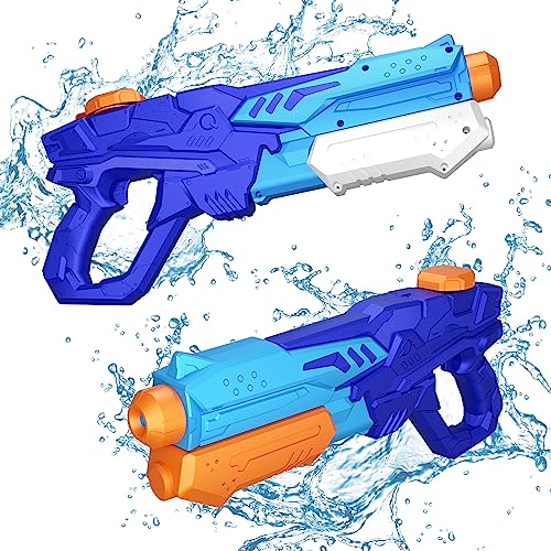 MOZOOSON 2 Pack 600ml Wasserpistole für Kinder, Wasserpistolen Großer Kapazität mit Reichweite bis zu 8-10 M, Water Spielzeug für Mädchen Junge Sommerpartys im Freien, Strand, Pool