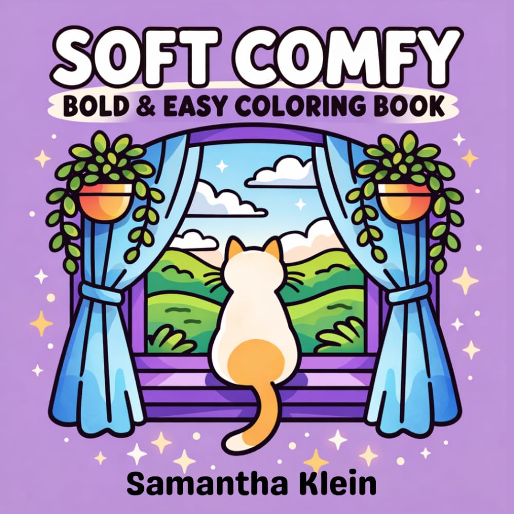 Soft Comfy: Simple Cozy Bold & Easy Coloring Book for Teens and Adults (Minimal Art Coloring Series)