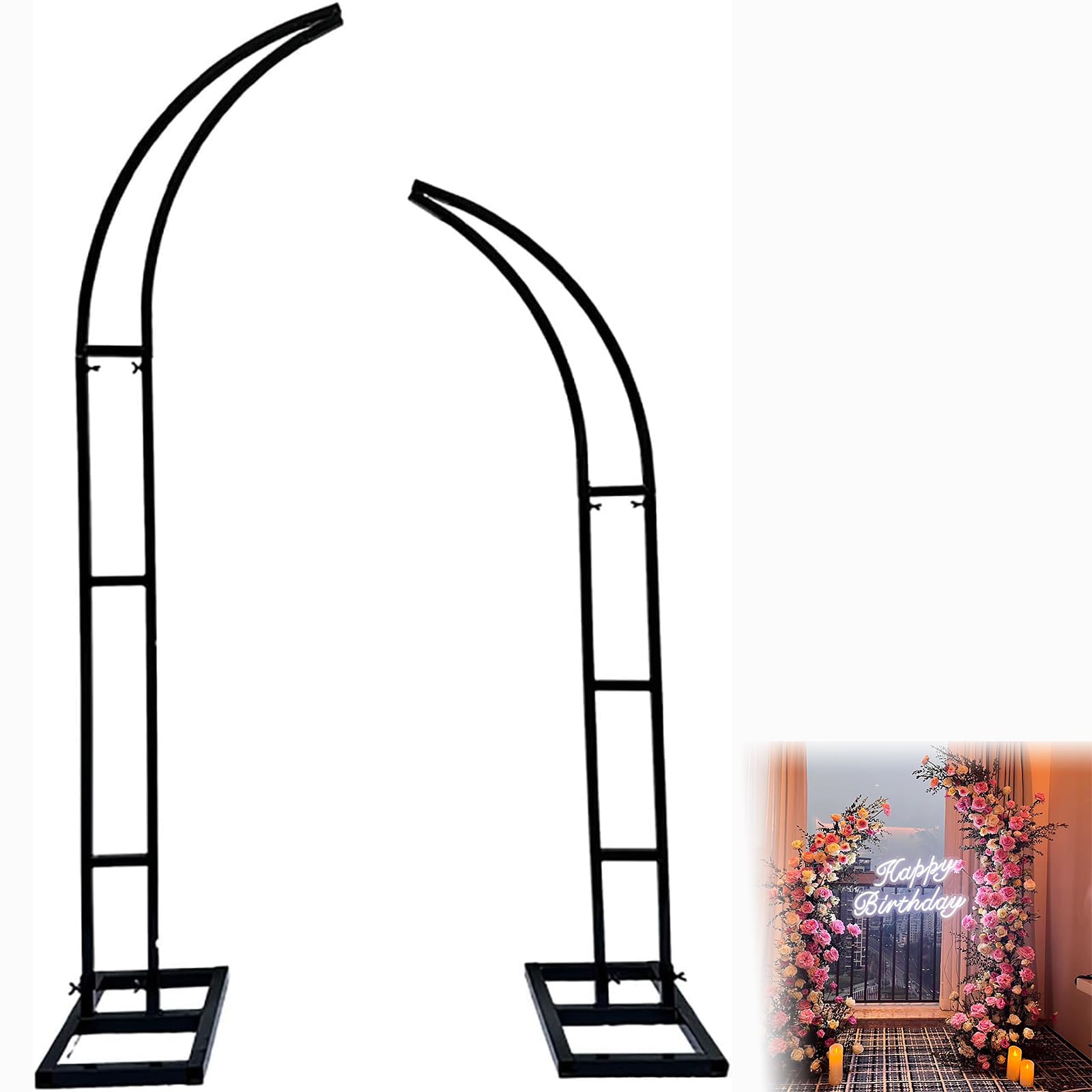 Arche de mariage en métal pour décoration de jardin et fête