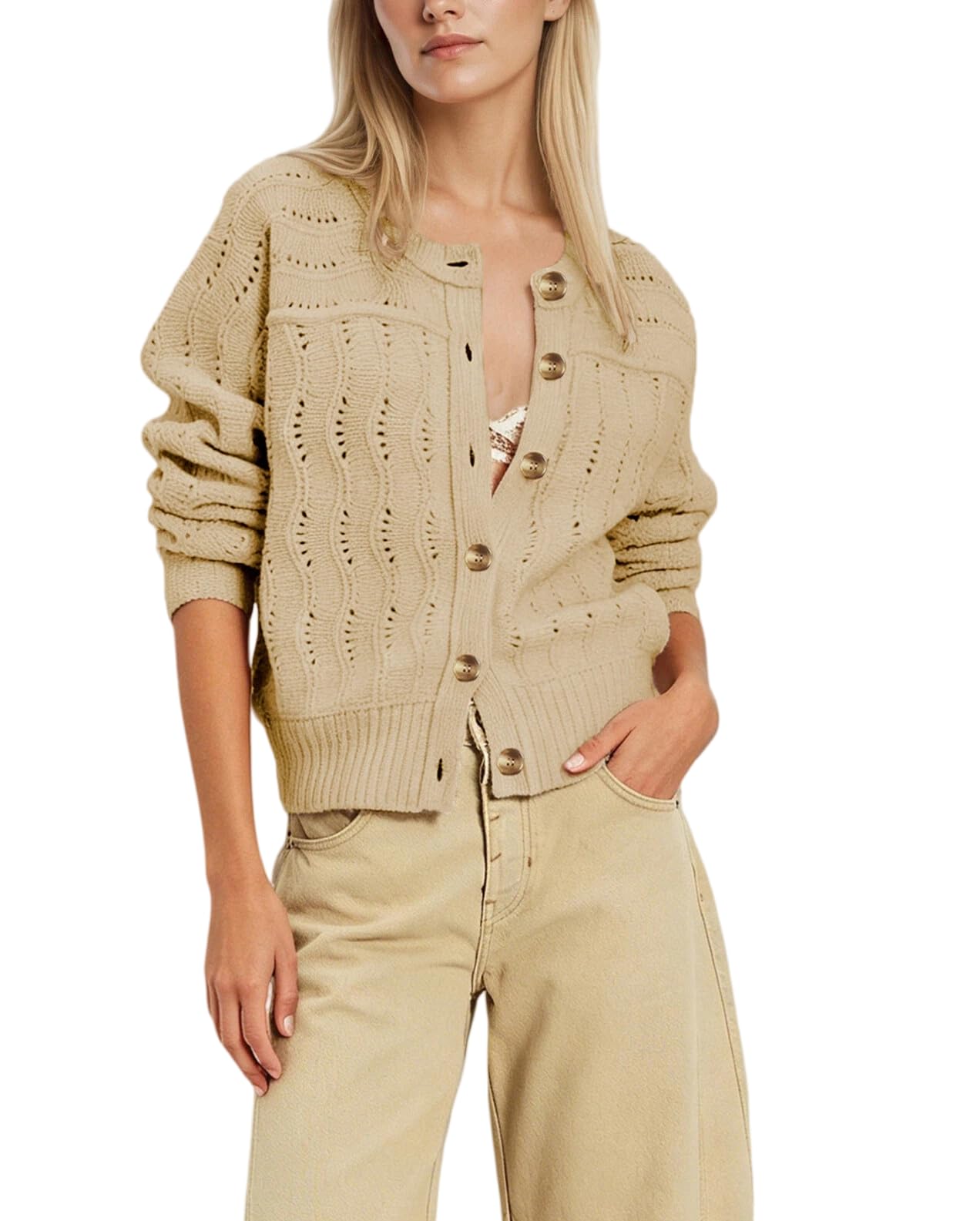 Generico Cardigan da Donna in Maglia Giacca Tradizionale Leggera E Morbida Maglione Corto in Maglia Traforata Cardigan da Festival Bavarese A Strati Giacca da Festival da Donna per L'Oktoberfest