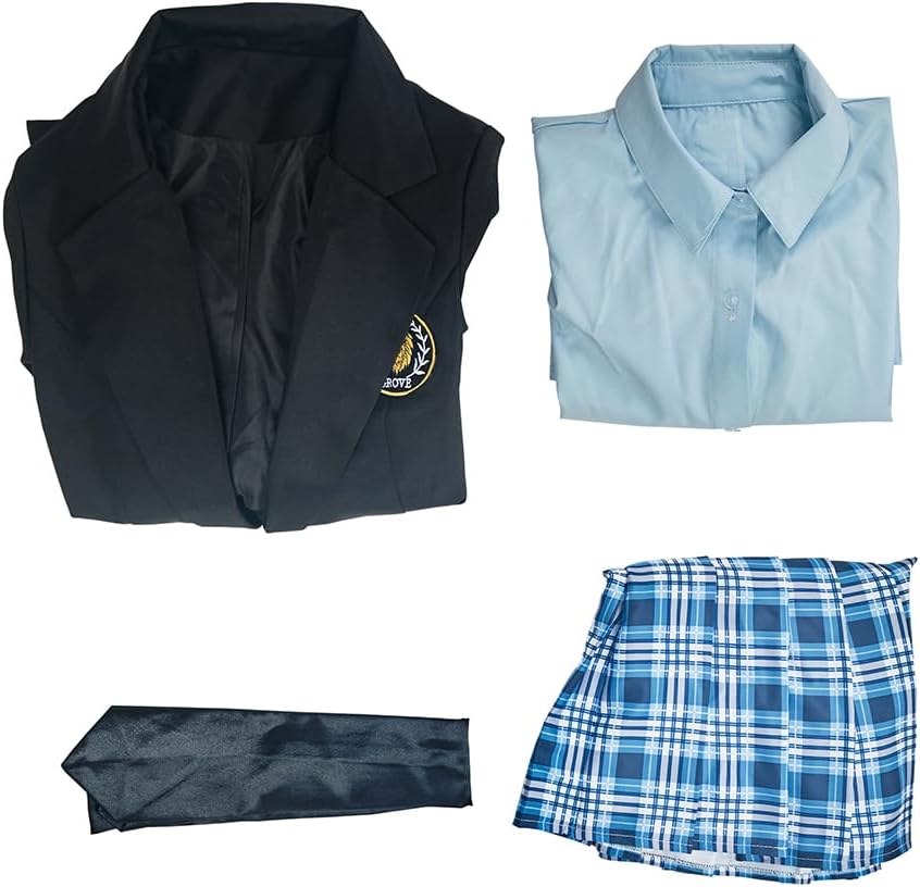 Mia Costume School Uniform Dress Suit Adult Women's Blazer Pleated Skirt Full Set - Image 6