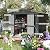 Domi Outdoor Storage Shed 10'x 8', Metal Garden Shed for Bike, Trash Can, Tools, Lawn Mowers, Pool Toys, Galvanized Steel Outdoor Storage Cabinet with Lockable Door for Backyard, Patio, Lawn