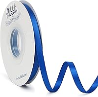 Vista 124 de Ribbli - Cinta de satén roja de doble cara, 1 pulgada x 25 yardas, cinta de tela para uso en ramo de lazos, envoltura de regalo de Navidad, arreglo