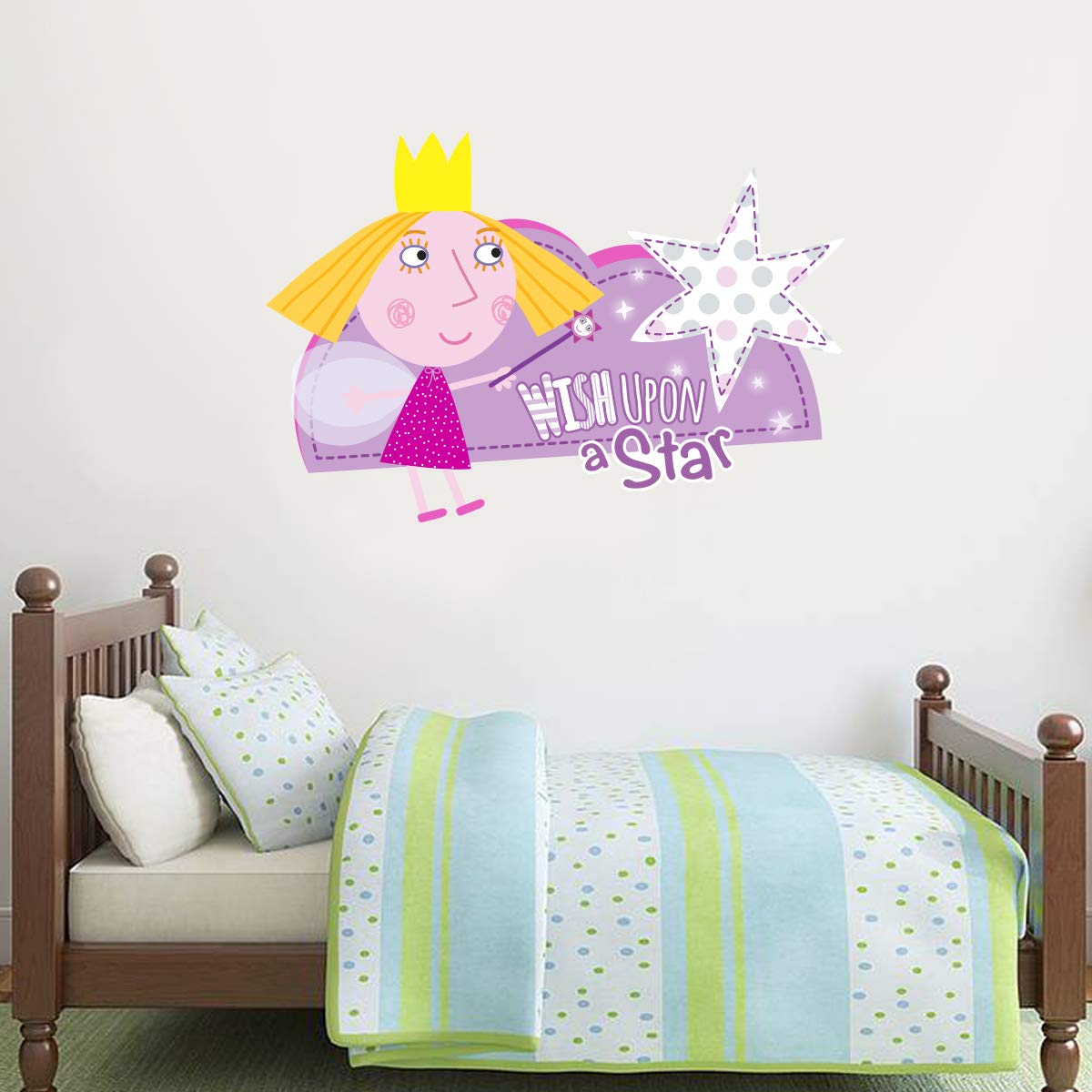 Ben & Holly's Little Kingdom Holly Wish Upon A Star Wall Sticker Vinyl Decal Mural Children Bedroom Kids (90cm Width x 60cm Height)