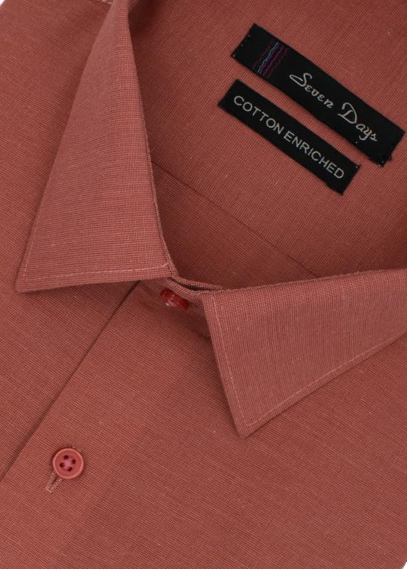 Image of 7-DAYS Men's Premium Formal Shirt - Cotton Blend, Regular Fit, Full Sleeve, with Pocket, Durable & Easy Care - Perfect for Office Wear