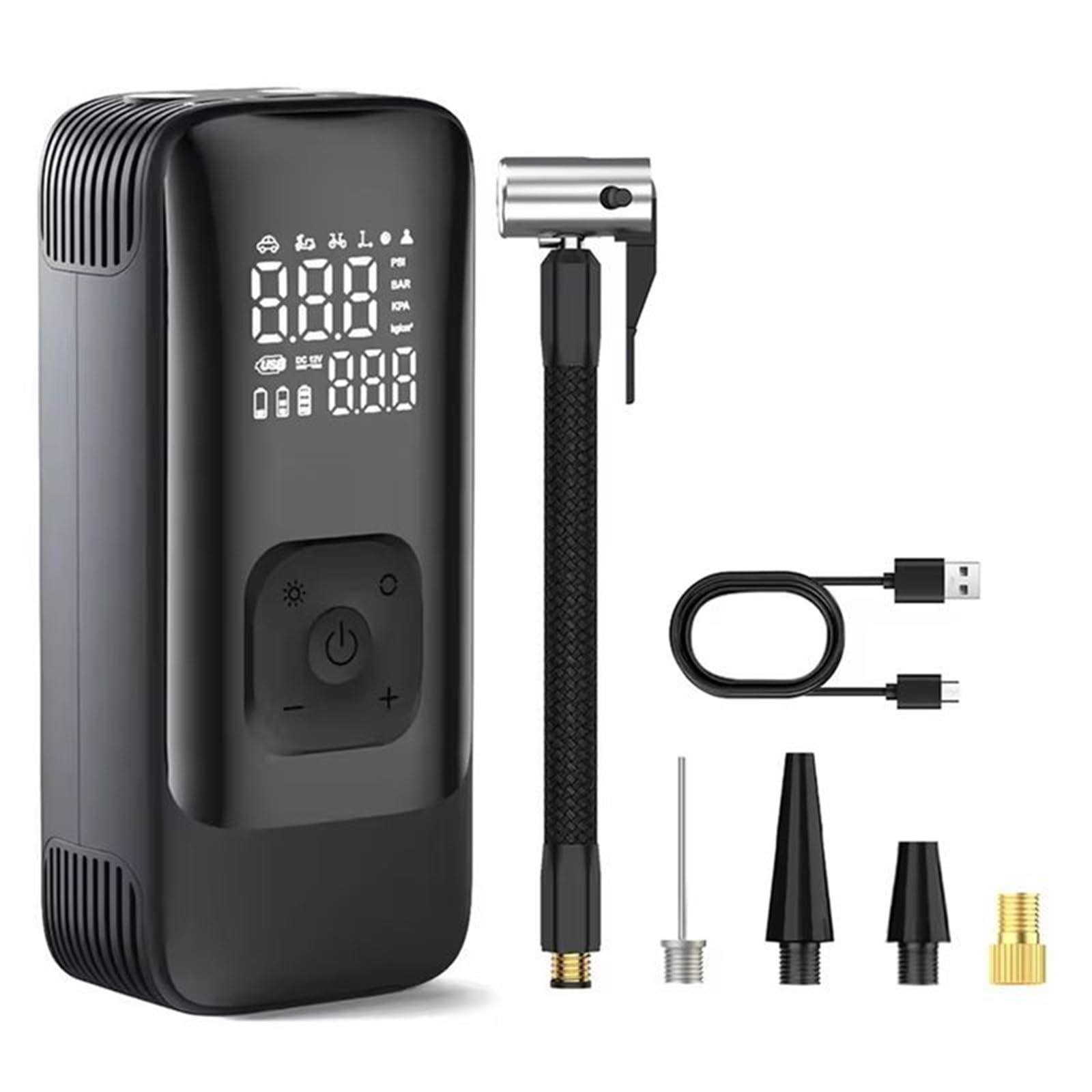 pompka do opon Funkcja Bezprzewodowa bateria typu C do pompowania opon samochodowych Przenośna sprężarka powietrza do opon motocyklowych Przenośne kompresory powietrza