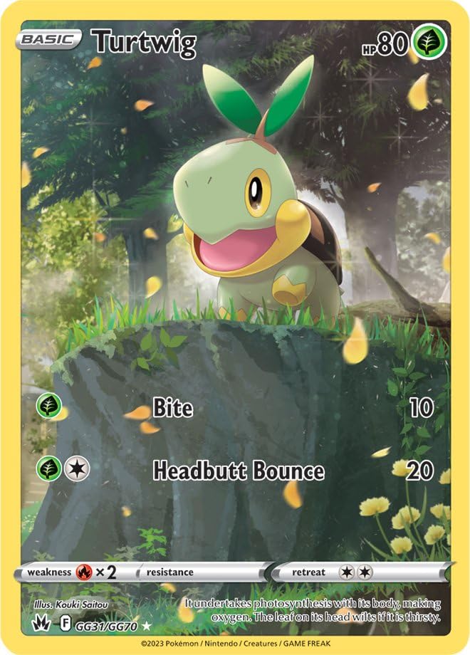 Pokemon – Turtwig GG31/GG70 -Crown Zenith – Galarian Gallery – Full Art – Holo Card