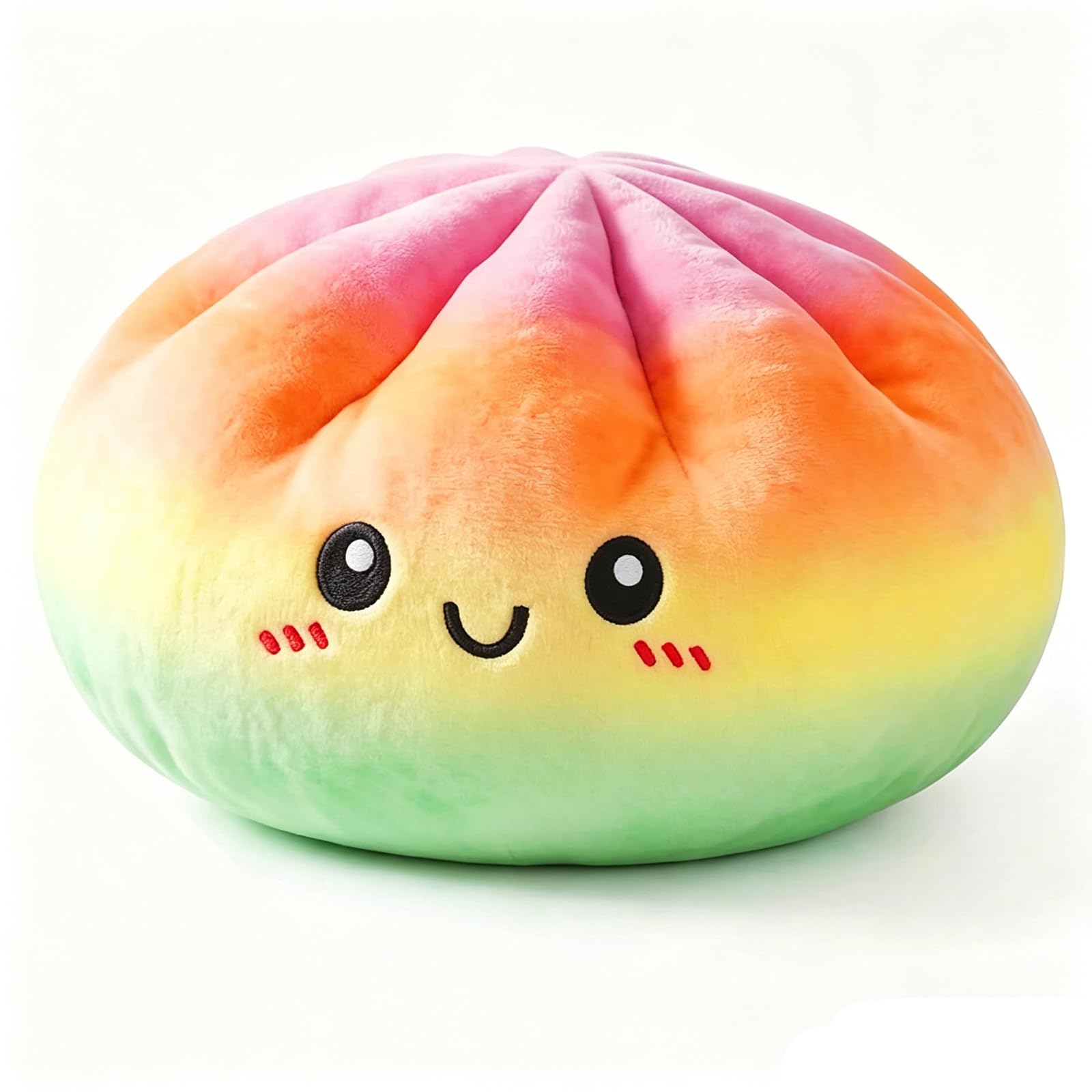 Giant Dumpling Pillow,Cute Plush Stuffed Steamed Bun Pillow Rainbow