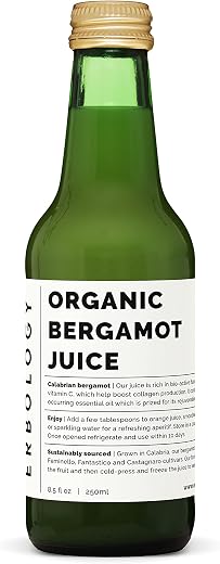 100% Organic Bergamot Juice 250ml (Box of 6) - Supports Collagen Production - Rich in Bioactive Flavonoids - Straight from Farm in Italy - Undiluted - No Added Sugar - Non-GMO