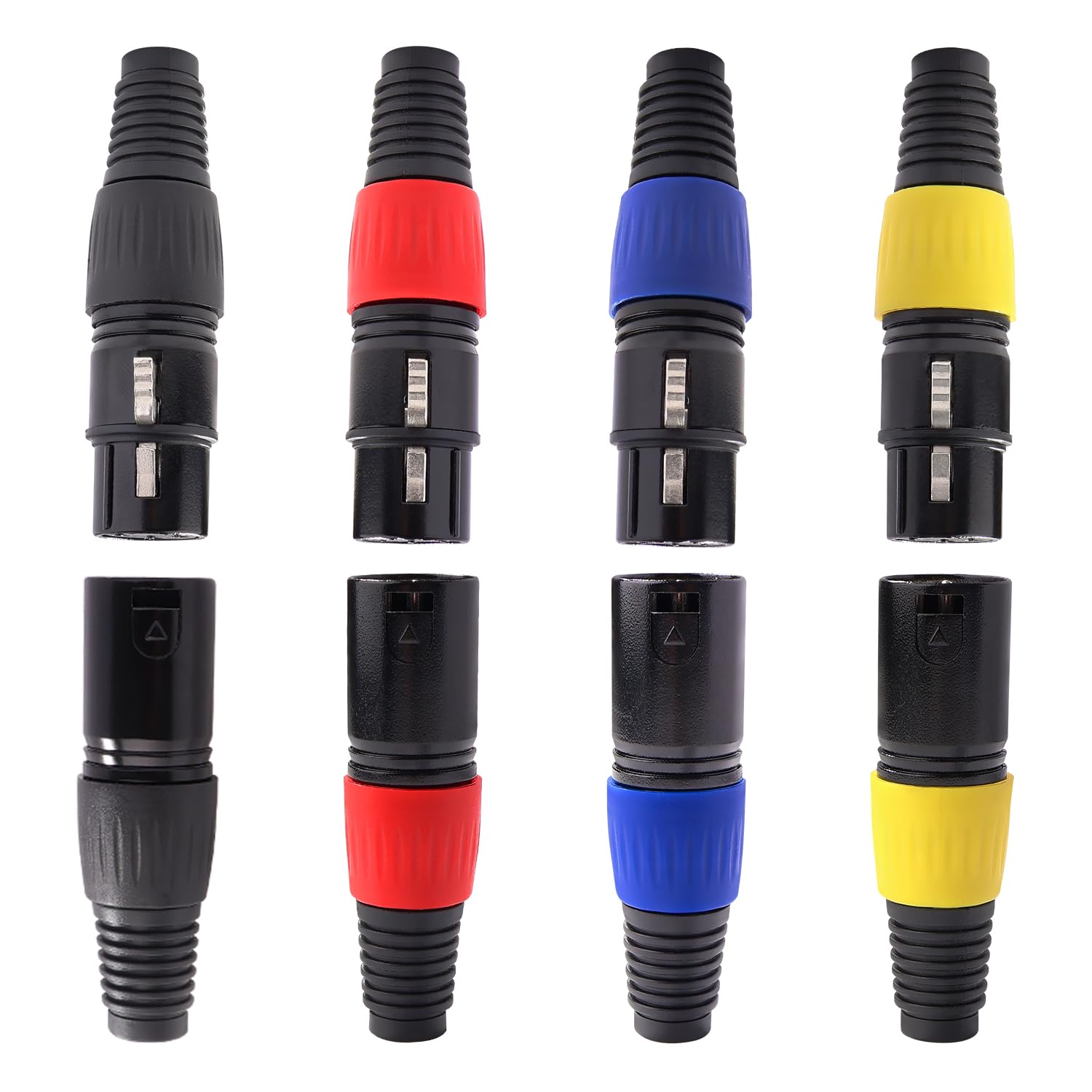 KUOQIY 4 works 3 Pin XLR Connector, XLR Cable Connector Male and Female, Mic Audio Socket