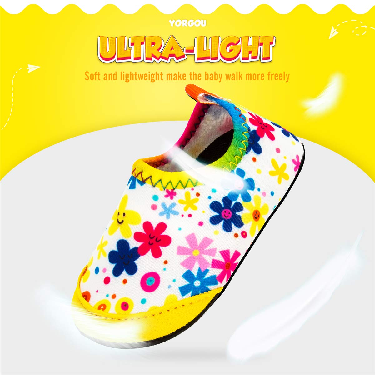 Zapatos de Agua para niños y niñas, Zapatos de Playa para niños pequeños, Calcetines acuáticos Descalzos Antideslizantes para Piscina y Playa — view 4
