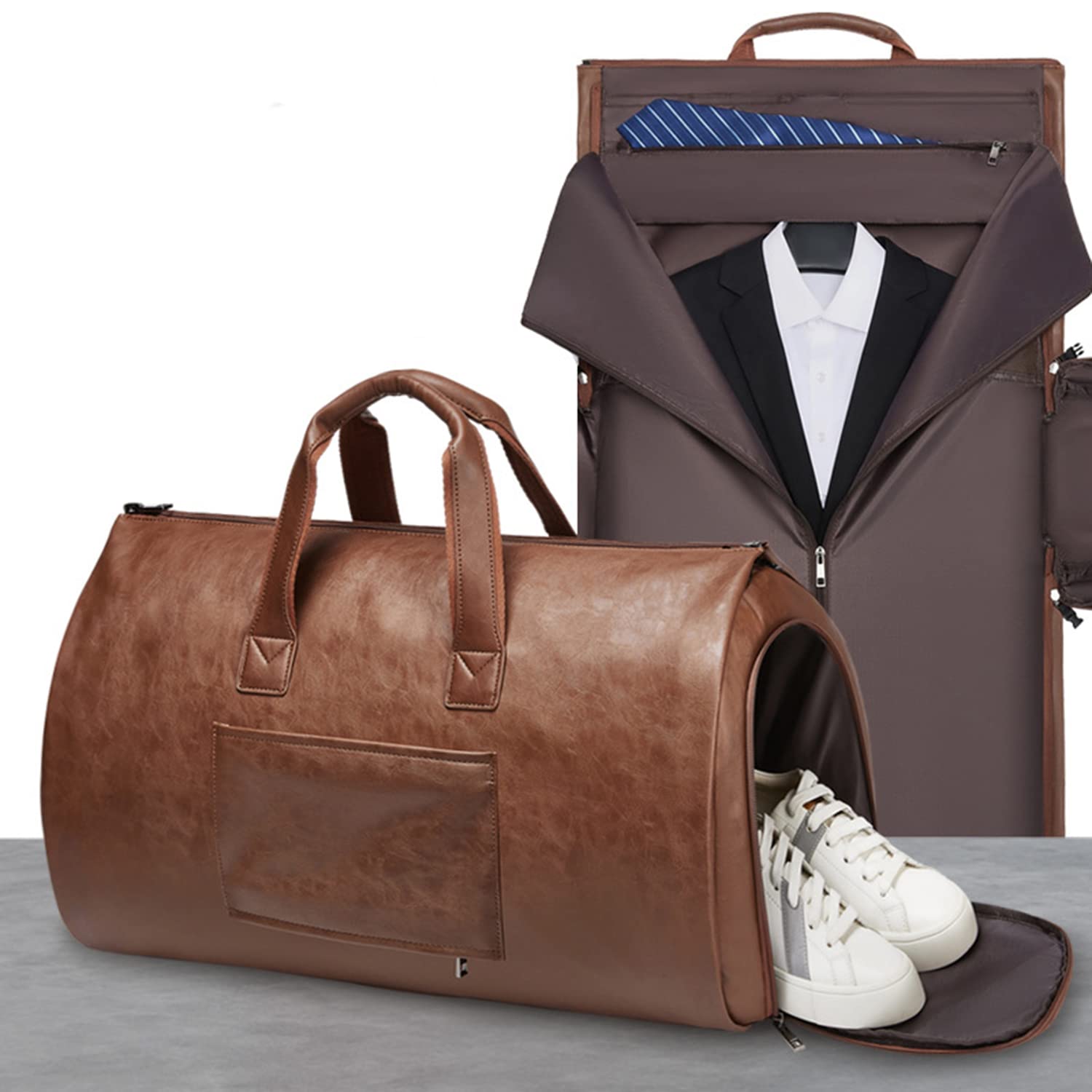 2 in 1 Anzug Reisetasche für Männer/Frauen 55L Falt-Fitness-Reise-Tragetasche mit unabhängigen Schuhtaschen für Geburtstags