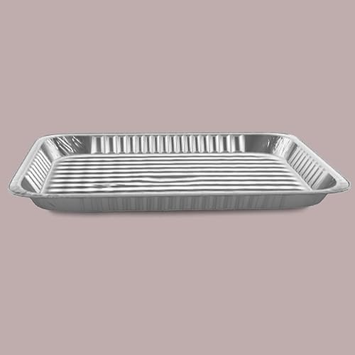 Miniatura 3 de Sartenes de aluminio desechables de tamaño completo poco profundas extra resistentes para hornear (paquete de 50) asar y rozar, utensilios de papel