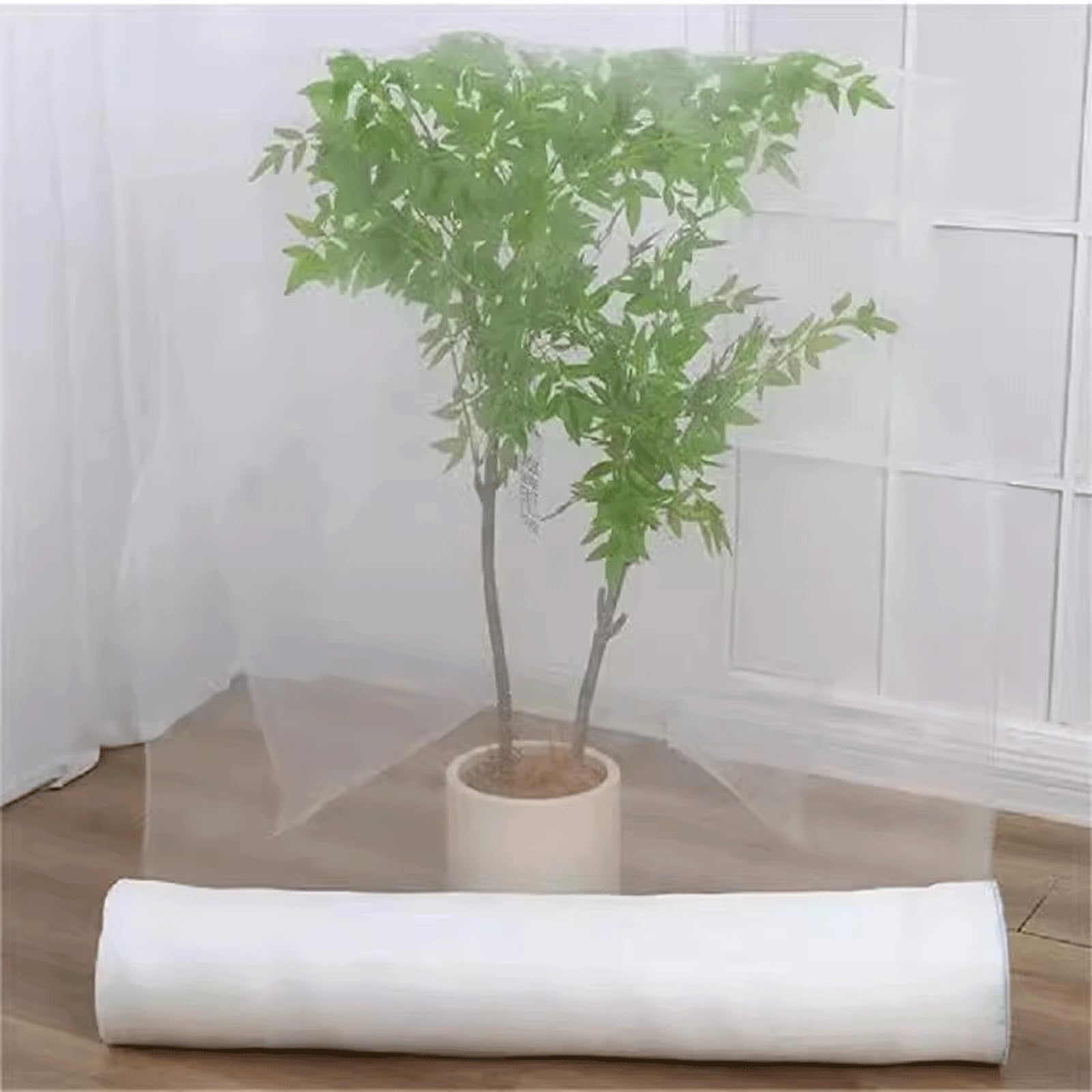 Rete Giardino Bianco, Anti Insetti Rete a Maglia Fine per Alberi da Frutto, Rete Antigrandine per Orto, Durevole, Comodo per la Luce Solare e l'Irrigazione(5x10m)