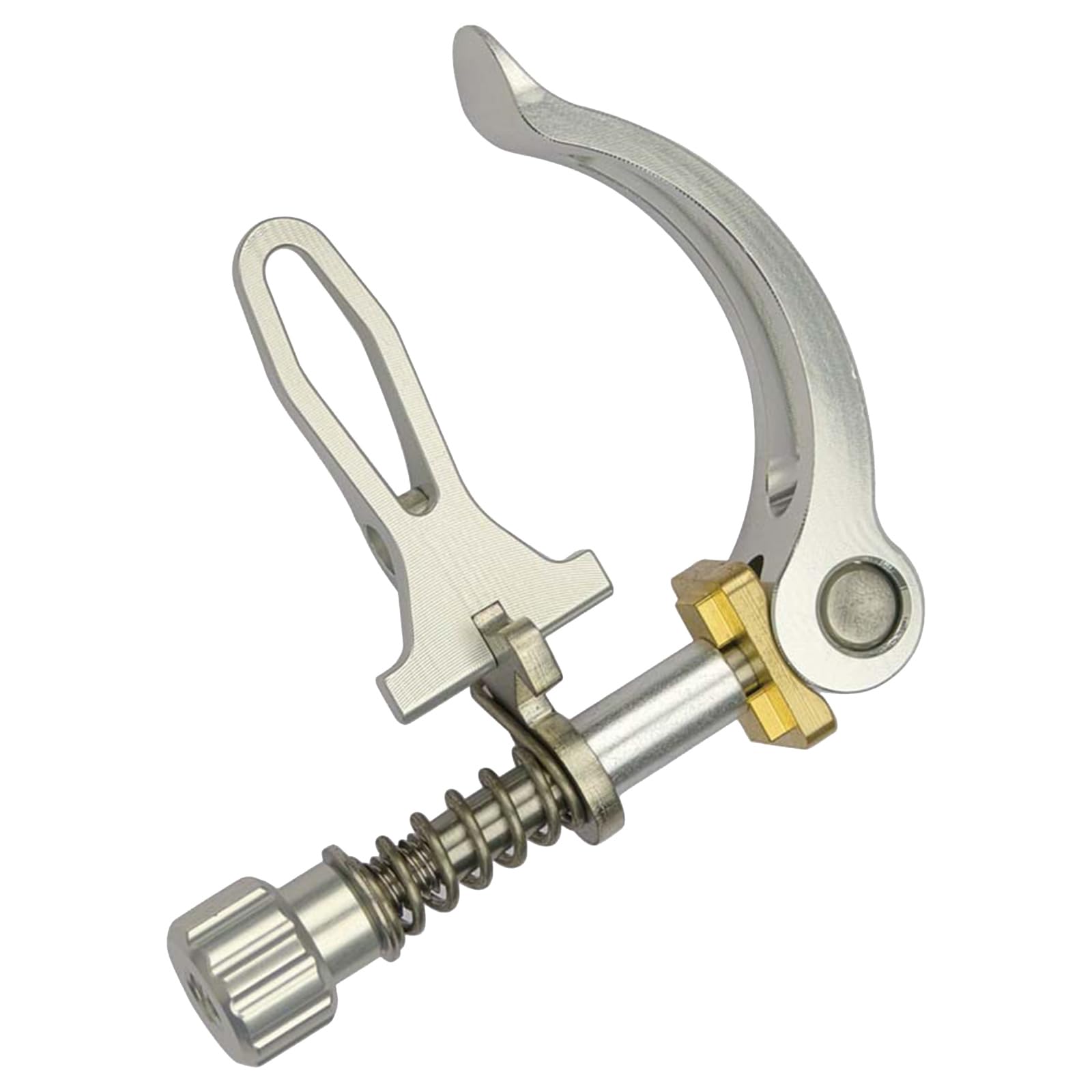 Pffiocix Silver Aluminum Alloy Cycling Seat Clamp Bicycle Seatpost Clamp Saddle Bicycle Tube Clip Post Adjustment Cycle