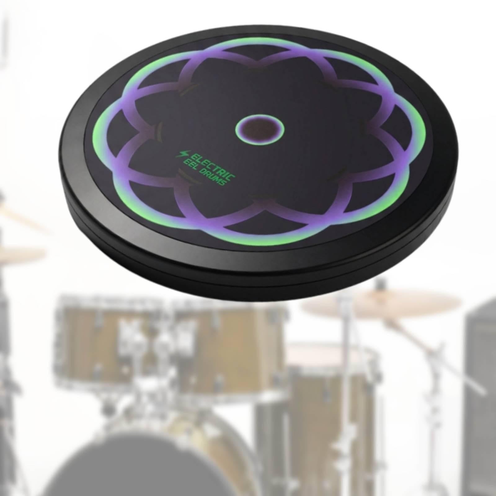 Drum Pad di Allenamento Batteria Snare Drum Accessori Esercizi Bacchette Superficie in Gomma Silenziosa Adatto a Studenti Principianti Mu, Verde