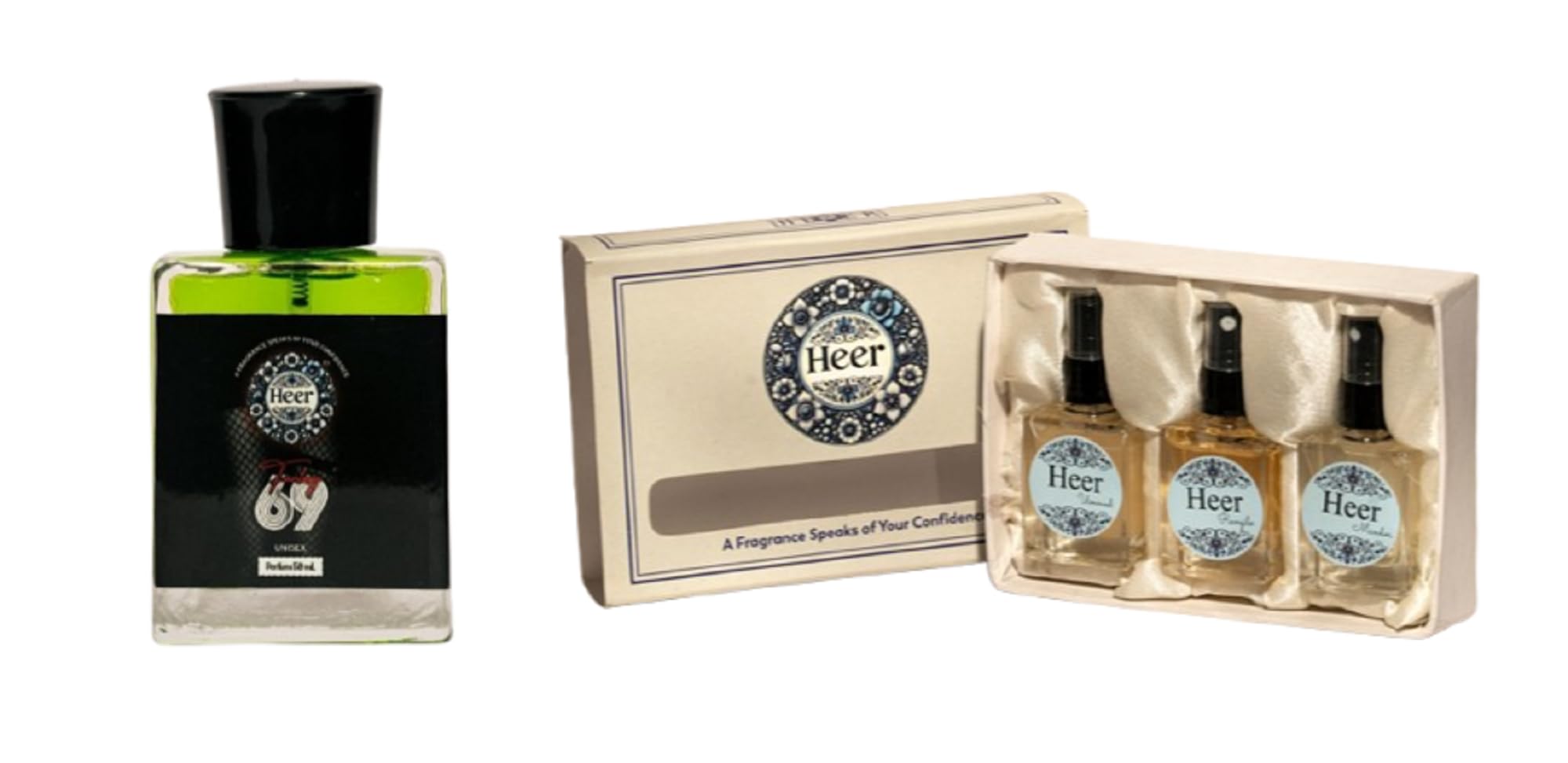 Buy Heer Fantasy 69 Perfume and Perfume set with Lavender, Black