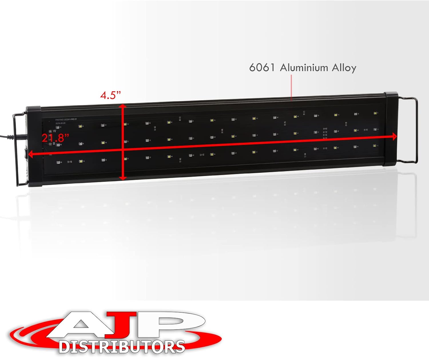 AJP Distributors 48 LED SMD 24"-30" Aquarium Light Bar Full Spectrum Fish Tank Strip Lamp Extendable Brackets Adjustable 2-Modes Multi-Color White Blue Red Green 2880 Lumen Fresh Water Plant Growth