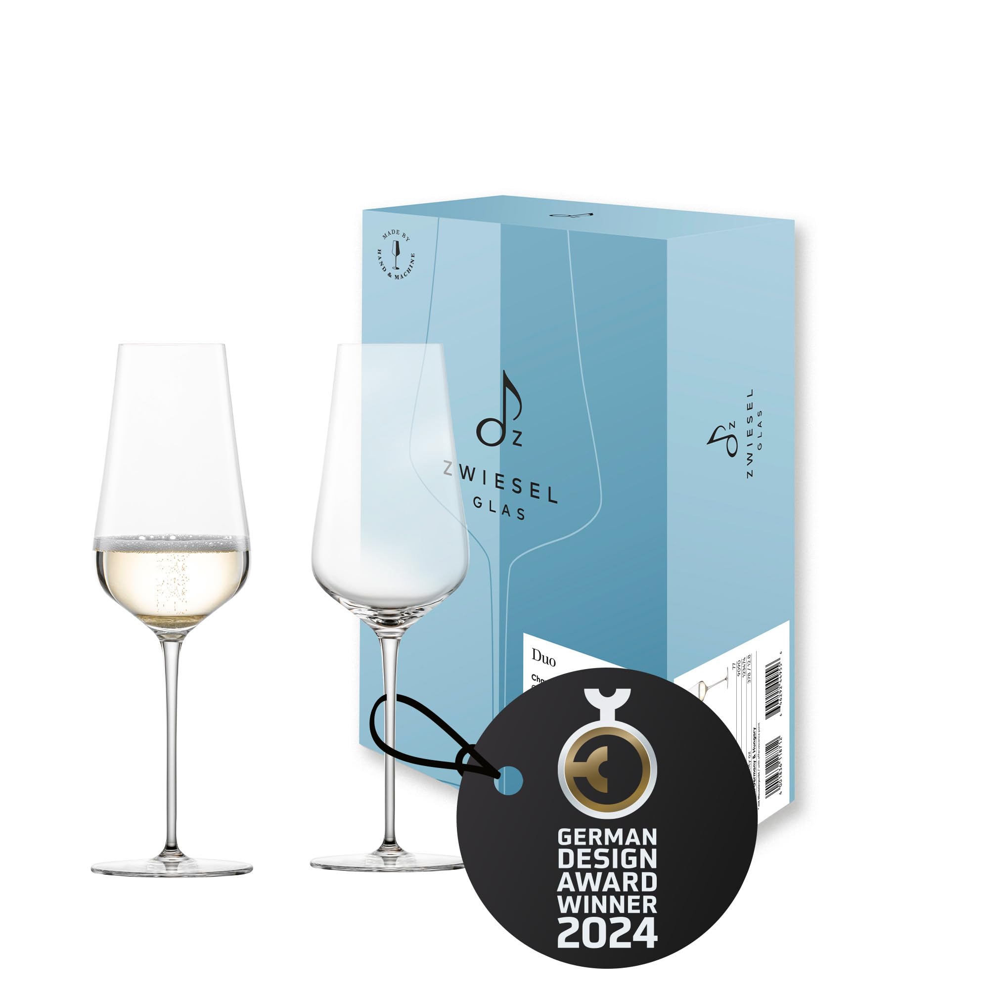 LEHMANN GLASS Grand Champagne Lot De 2 Flûtes à Champagne Soufflées à La Bouche 45 Cl