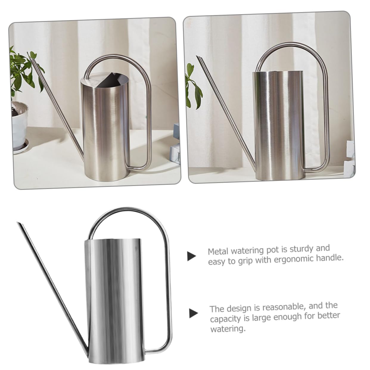 UPKOCH Annaffiatoio in Acciaio Inox Per Piante Da Interno Annaffiatoio Vintage Con Beccuccio Lungo Brocca in Metallo Per Bonsai