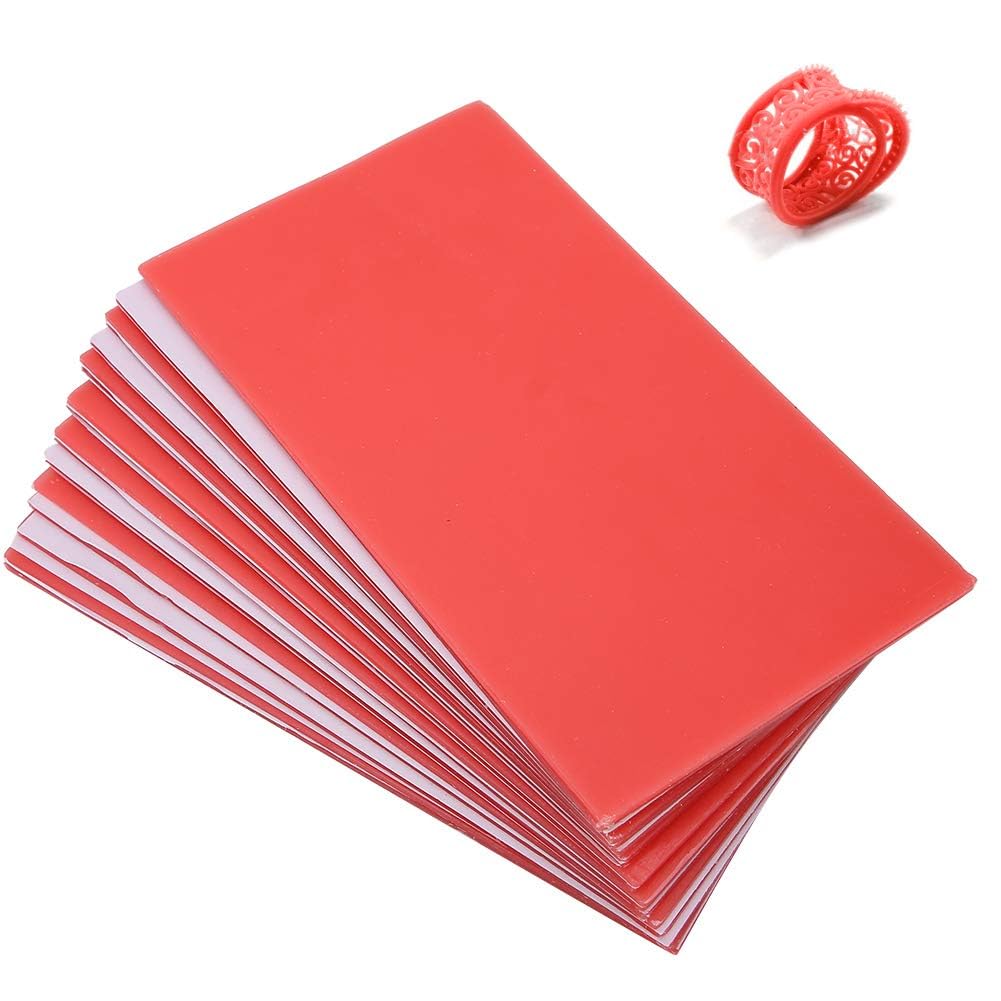 Cera per Gioielli, Foglio di Cera per Modellismo a Fette Rosse Incisione per Intaglio Cera per Intaglio Penna per Cera Stampo per Colata Strumento per Ceretta per Incisione Gioielli Anelli Artigianali