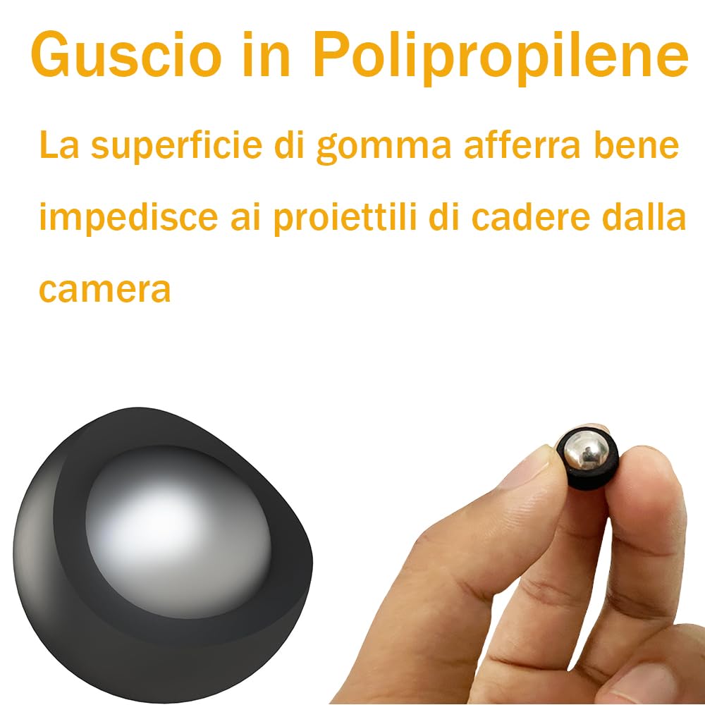 30 Pezzi Paintball Calibro 0,68， 10 Grammi ，Palla metallica con rivestimento in gomma per SD/LE T4E TR68 HDR68 HDS68 HDB68 HDX68 Valken M17