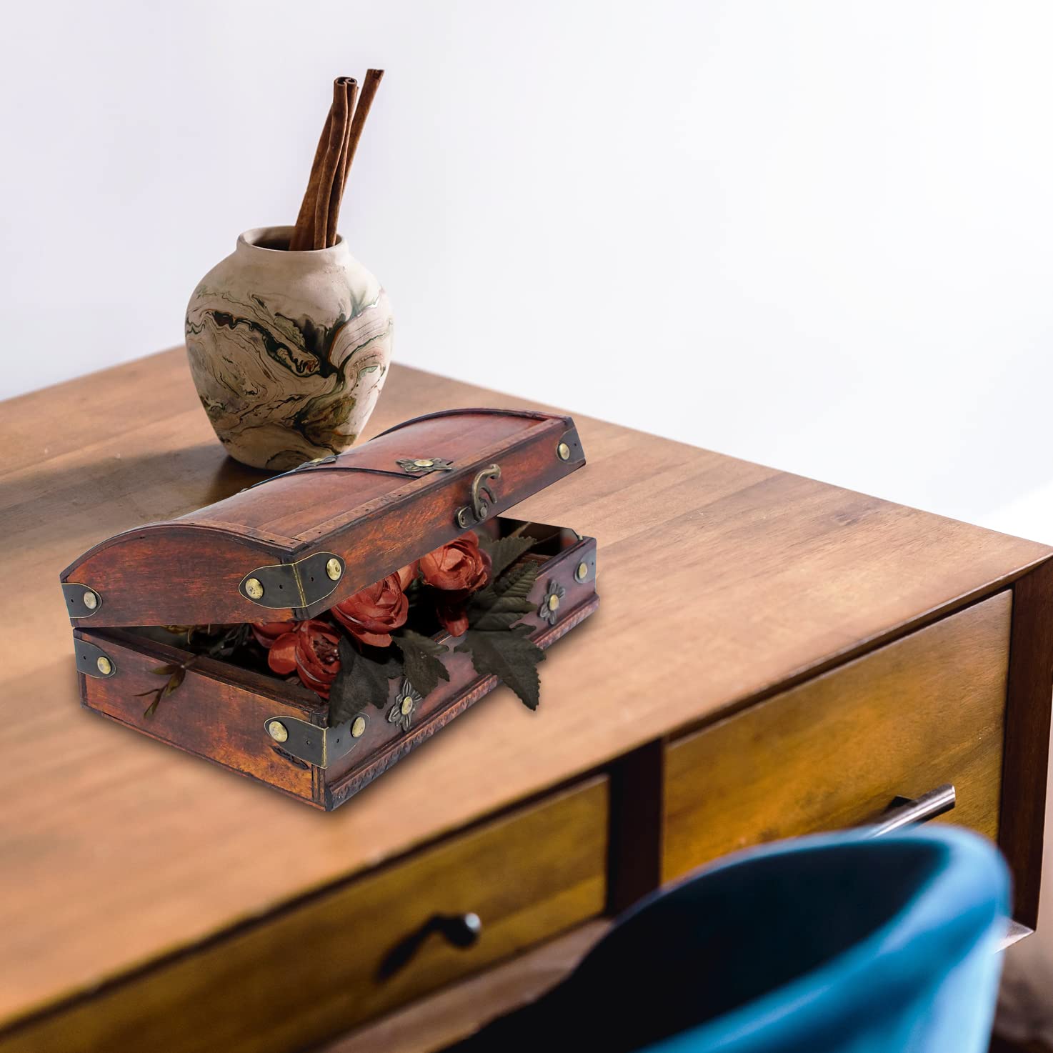 Melissa & Doug Scrigno Del Tesoro Dei Pirati In Legno - 19 Pezzi Ottima Idea Regalo Travestimenti 14817 - Foto 5