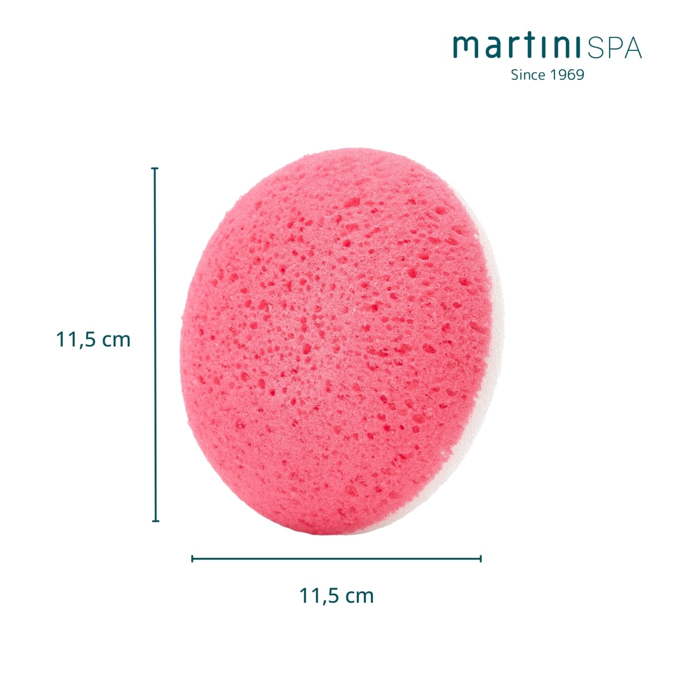 martini SPA - Massage Color - Okrągła gąbka z tonikiem, poliuretan, okrągły kształt, różne kolory, 41 g, 3 jednostki - Made in Italy -