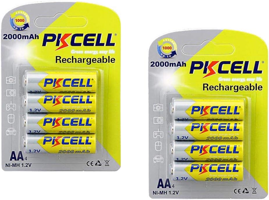 PKCELL 1.2V AA Rechargeable Batteries, High Capacity