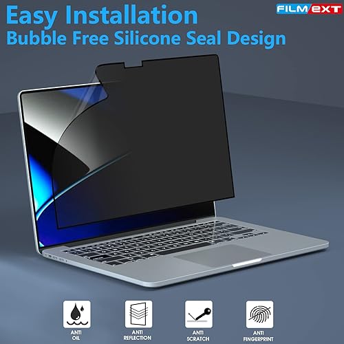 Vista 32 de FILMEXT Filtro protector de pantalla de privacidad totalmente extraíble para Microsoft Surface Pro X/Surface Pro 8, filtro antirreflejo antiespía