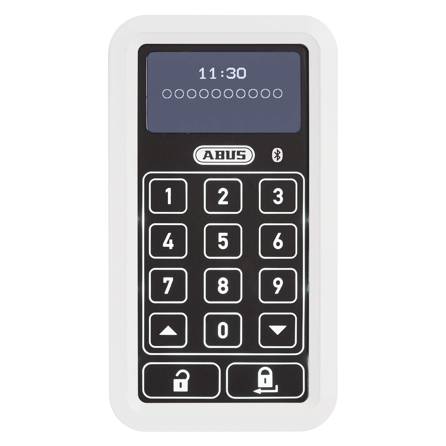 ABUS One HomeTec Pro Bluetooth-Tastatur CFT3100 - Codeeingabe zum Öffnen der Haustür - für den HomeTec Pro Bluetooth-Türschlossantrieb CFA3100 - Weiß