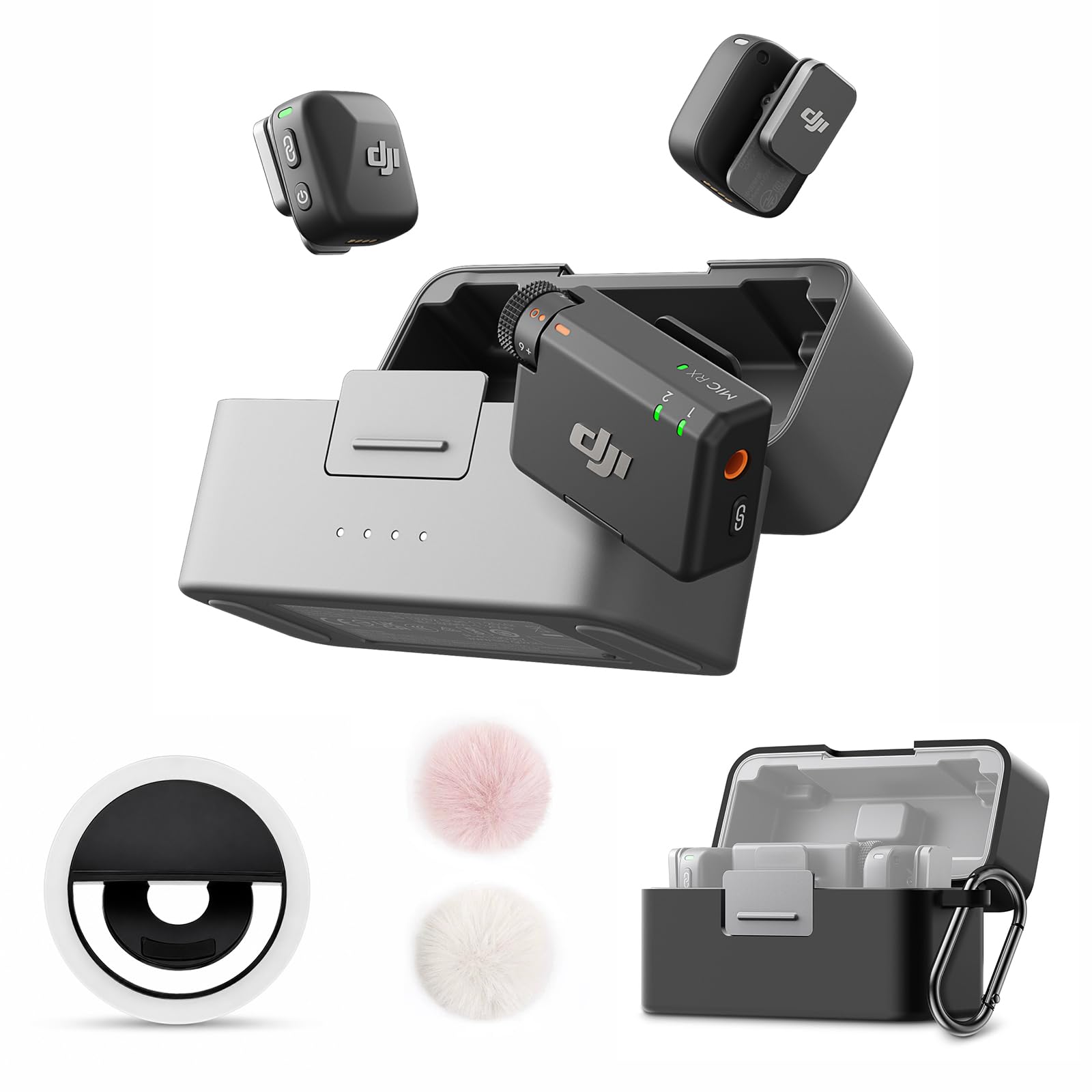 Mic Mini Combo + Silicone Case + Colorful Wind Muff + Selfie Light