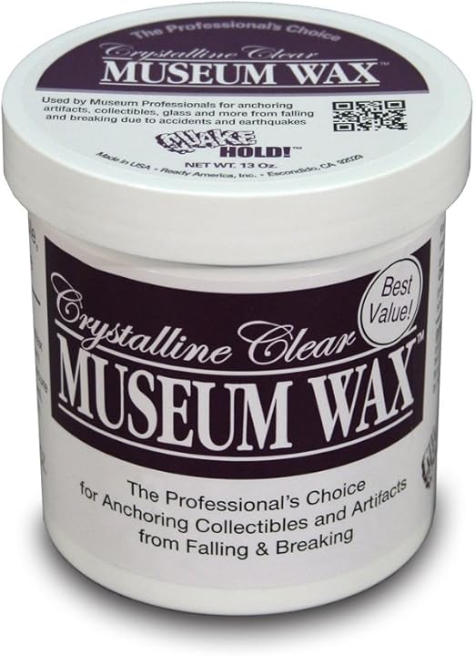 Quakehold! 13Ounce Museum Wax, Clear Adhesive, Reusable