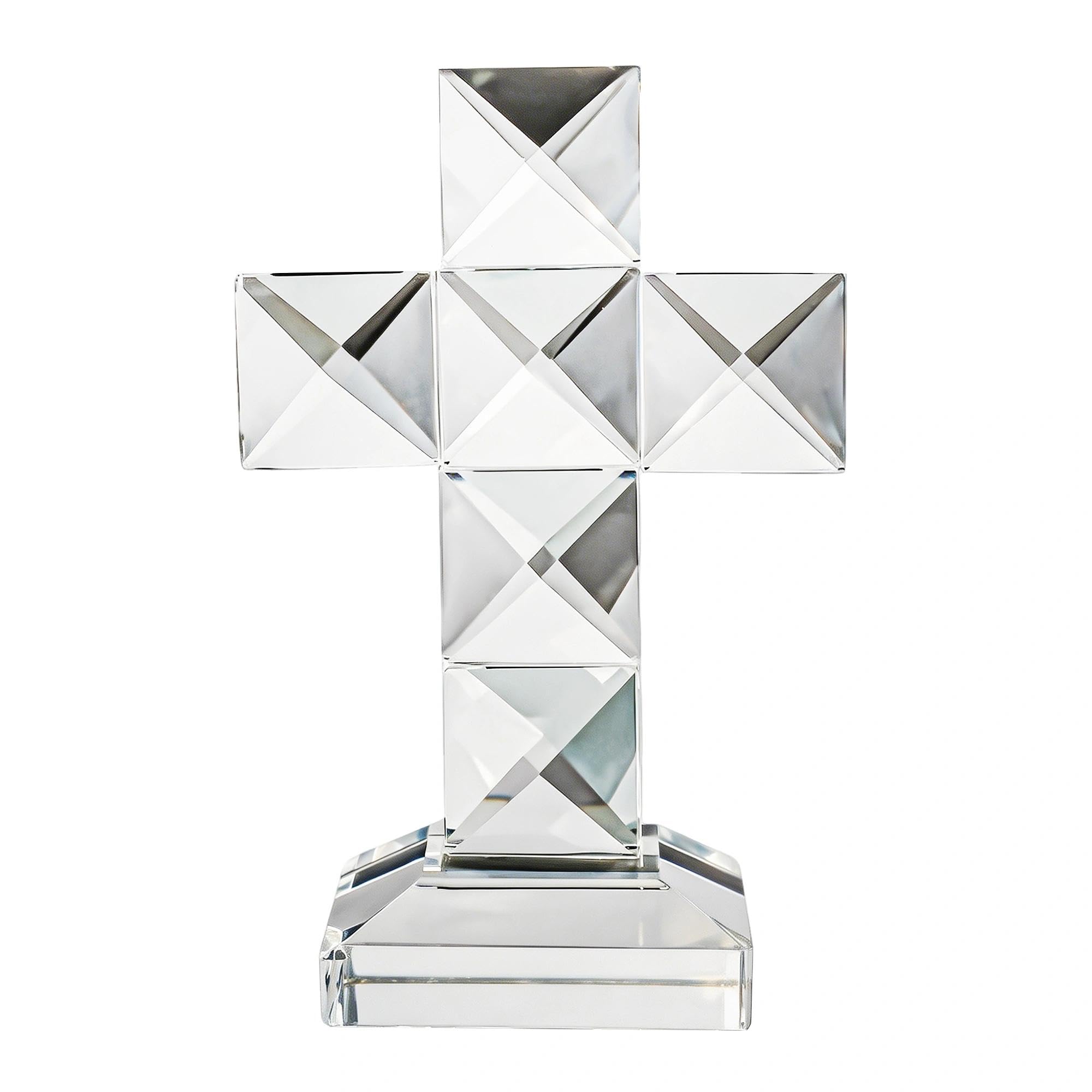 Amazon.com: QFkris Traditional Crystal Standing Cross, Clear 5
